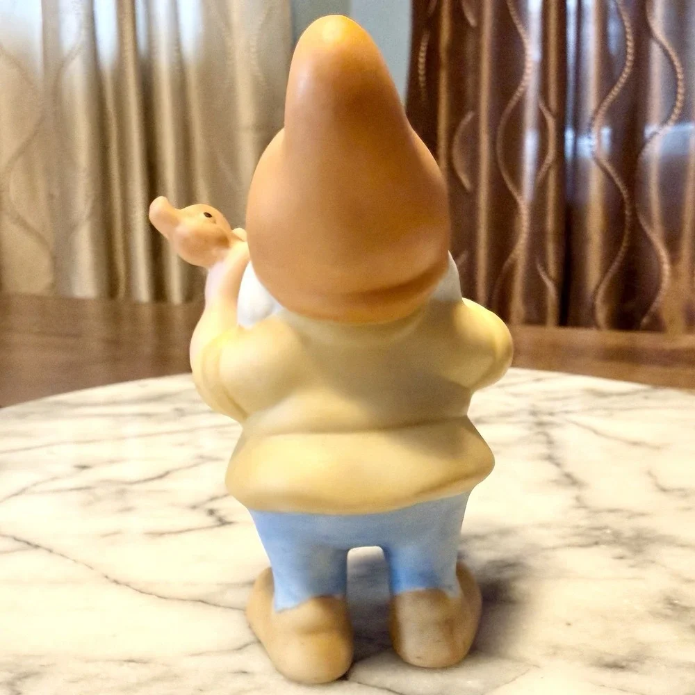 5pc VTG 90s Disney Snow White Seven Dwarfs Music Figurine Grumpy Happy Dopey Doc - Picture 7 of 11